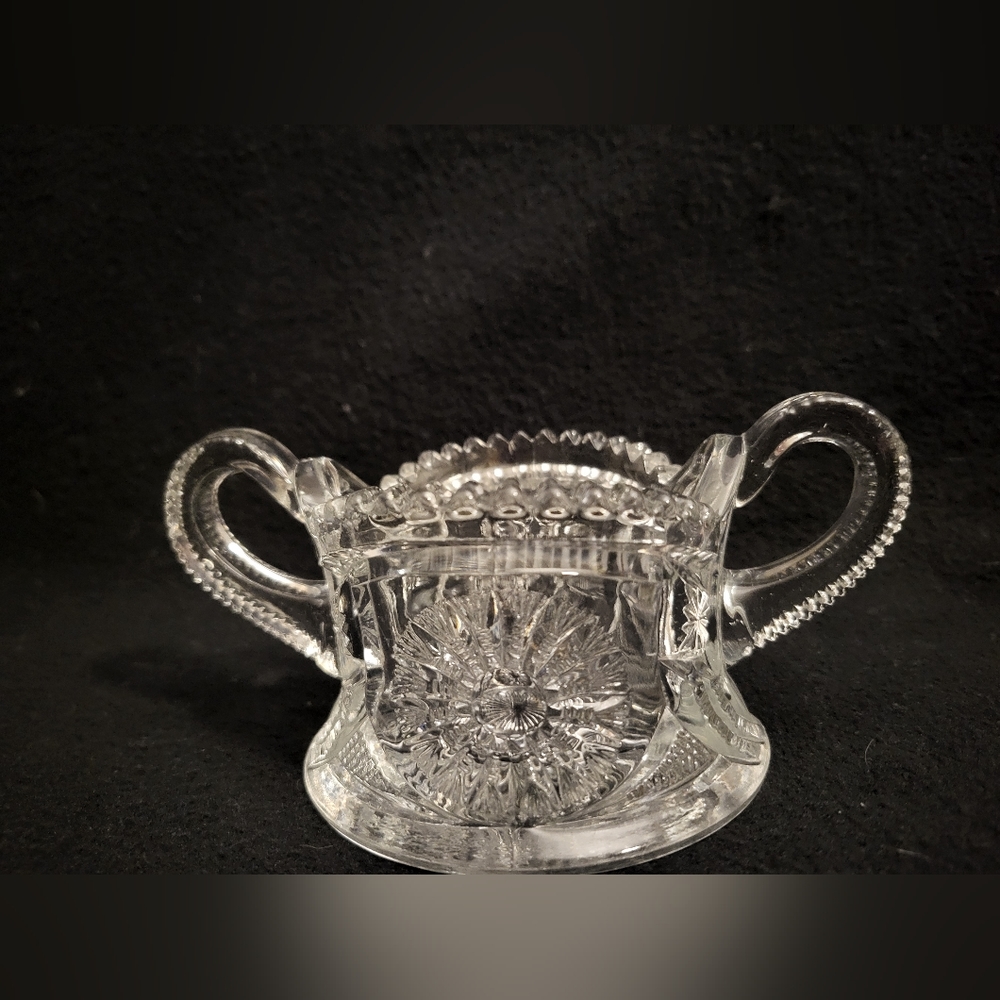 Vintage presscut sugar bowl